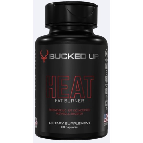 BUCKED UP, HEAT Fat Burner, PREMIUM жиросжигатель для него, 60 капсул (30 порций)